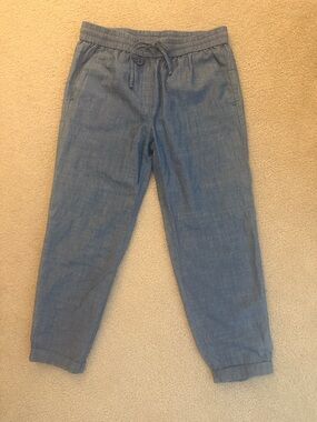 J. Crew Chambray Cropped Drawstring Pants